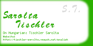 sarolta tischler business card